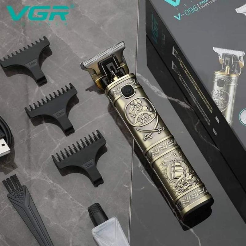 VGR V-096 Digital Professional Rechargeabl HairTrimmer USB-Gold