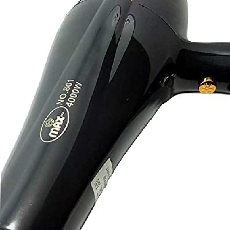 Max Hair Dryer, 4000 Watts, Black - 801