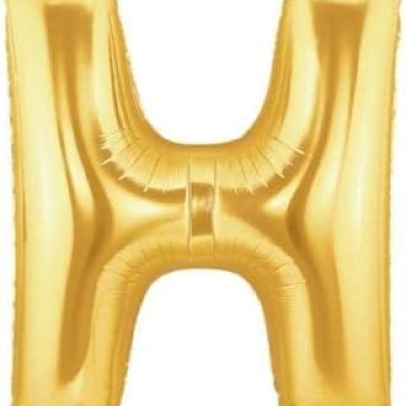 32" Multicolor Letter H Helium Balloon