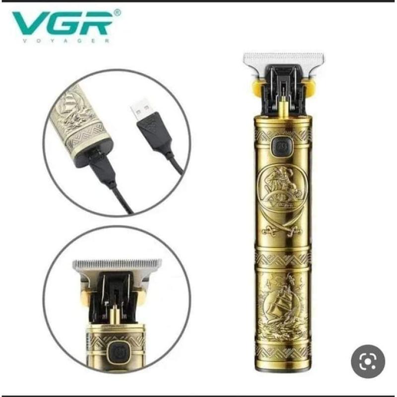 VGR V-096 Digital Professional Rechargeabl HairTrimmer USB-Gold