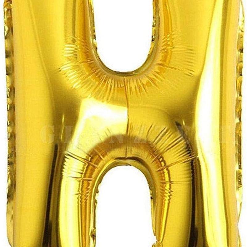 32" Multicolor Letter H Helium Balloon
