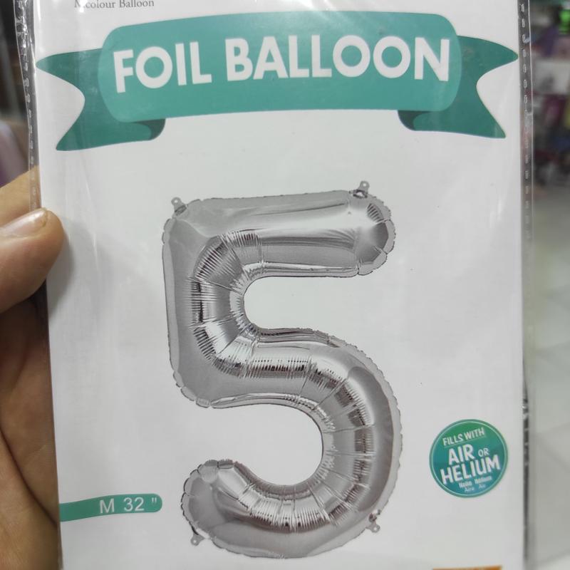 32 inch multicolor helium balloon number 5