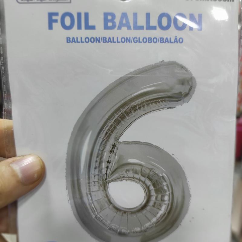 32 inch multicolor helium balloon number 6