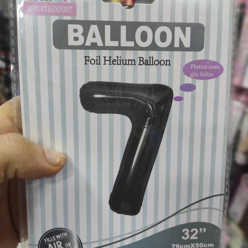 32 inch multicolor helium balloon number 7