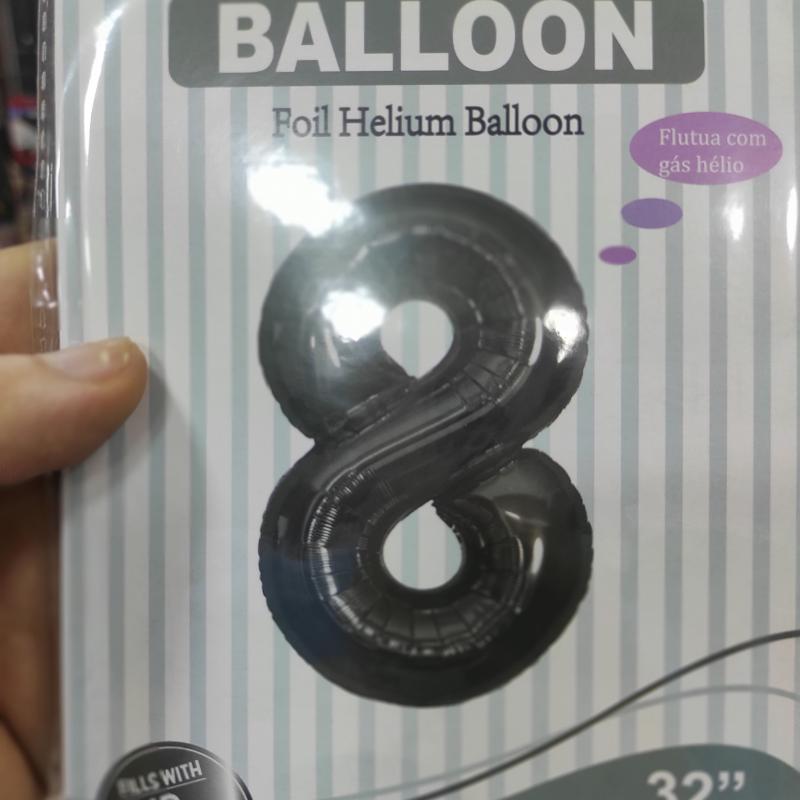 32 inch multicolor helium balloon number 8