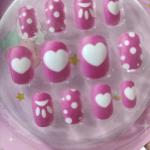 Kids Fake Nails Girls Press on Nails Girls False Nails On Pre-glue Full Cover Children Artificial Fake Nail Tips Pre Glue Full Cover