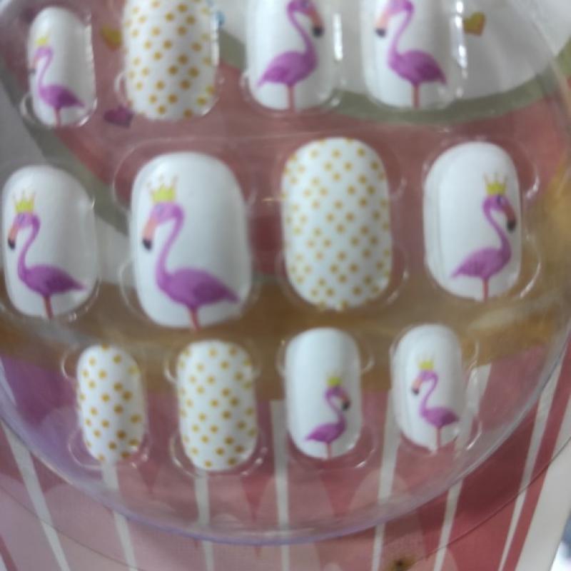 Kids Fake Nails Girls Press on Nails Girls False Nails On Pre-glue Full Cover Children Artificial Fake Nail Tips Pre Glue Full Cover