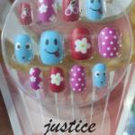 Kids Fake Nails Girls Press on Nails Girls False Nails On Pre-glue Full Cover Children Artificial Fake Nail Tips Pre Glue Full Cover