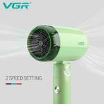 VGR V-421 Professional Foldable Hair Dryer 1200W DC Motor 2 Speed Settings comes with Styling Concentrator, Overheating Protection & a Hanging Loop - Green