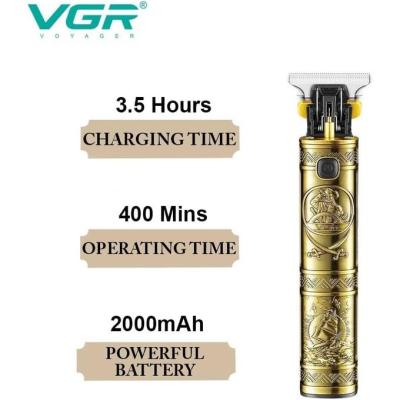 VGR V-096 Digital Professional Rechargeabl HairTrimmer USB-Gold