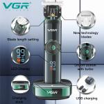 VGR V-671 Salon Series Professional Digital Display Cordless Hair Clipper with Dual motor Beard Trimmer