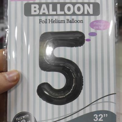 32 inch multicolor helium balloon number 5