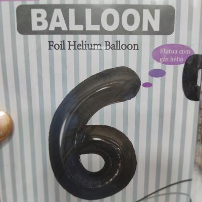 32 inch multicolor helium balloon number 6