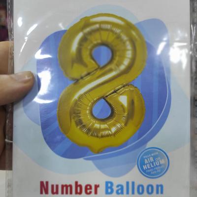 32 inch multicolor helium balloon number 8