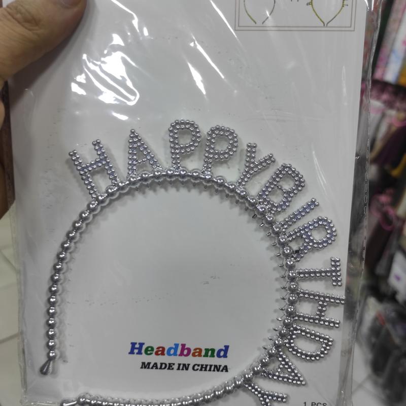 Happy Birthday Headband - Elegant Design with High-Quality Plastic