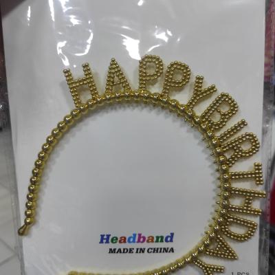 Happy Birthday Headband - Elegant Design with High-Quality Plastic