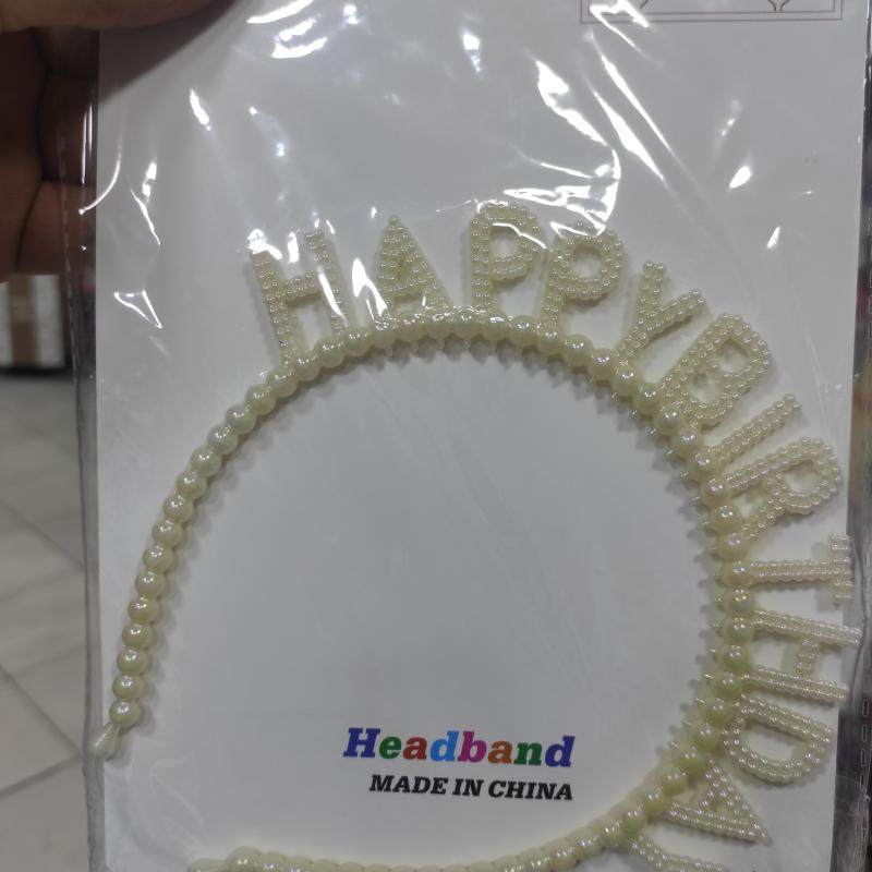 Happy Birthday Headband - Elegant Design with High-Quality Plastic