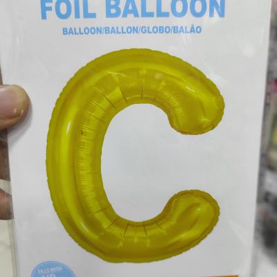 32" Multicolor Letter C Helium Balloon