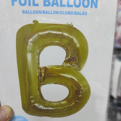 32" Multicolor Letter B Helium Balloon