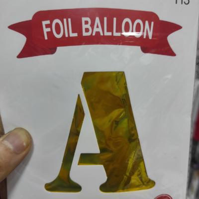 32" Multicolor Letter A Helium Balloon