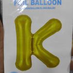 32" Multicolor Letter K Helium Balloon