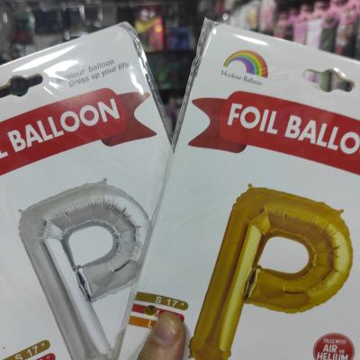 32" Multicolor Letter P Helium Balloon