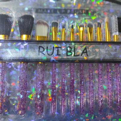 "RUI BLA" Makeup Brush Set - Sparkly Design